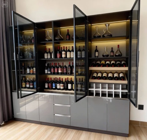 Tủ gỗ cánh kính (CK06)