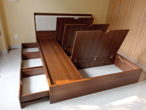 Giường ngủ cánh lật gỗ mdf