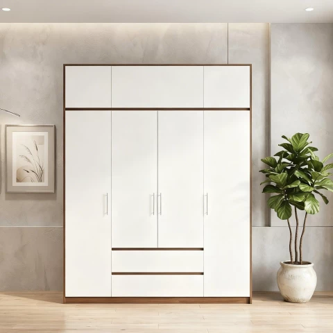 Tủ gỗ cao cấp 4 cánh TG438