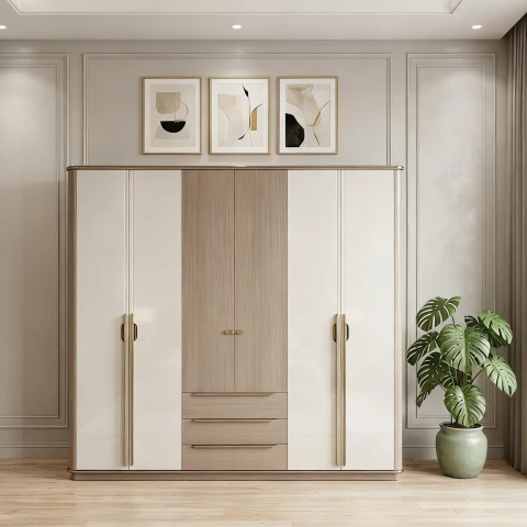 Tủ gỗ cao cấp 6 cánh TG604