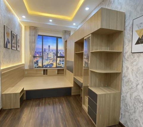 Tủ gỗ liền giường tlg11