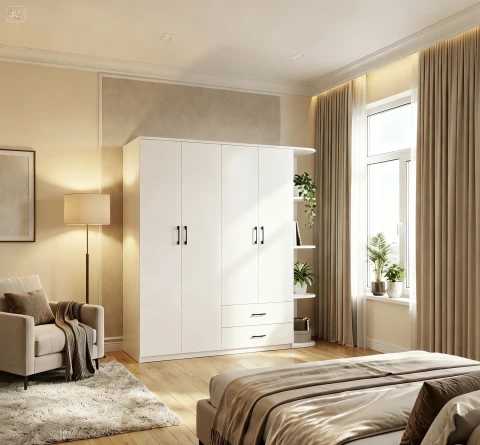 Tủ gỗ cao cấp 4 cánh tg434