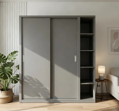 Tủ gỗ cao cấp 2 cánh lùa tg253