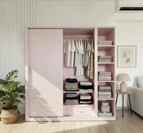 Tủ gỗ cao cấp 2 cánh lùa tg255