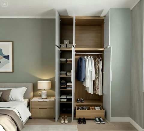 Tủ gỗ cao cấp 2 cánh tg260