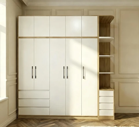 Tủ gỗ cao cấp 5 cánh tg563