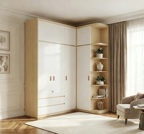 Tủ gỗ cao cấp 4 cánh tg468