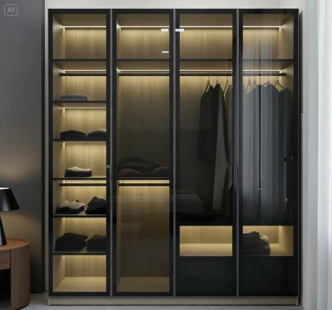 Tủ gỗ cánh kính (CK14)