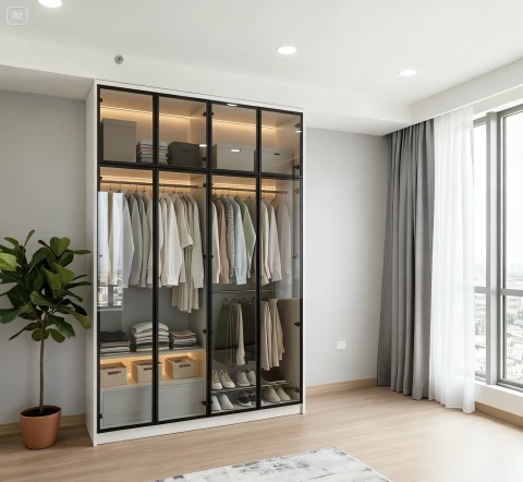 Tủ gỗ cánh kính (CK16)