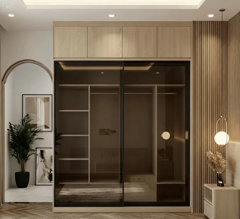 Tủ gỗ cánh kính (CK26)