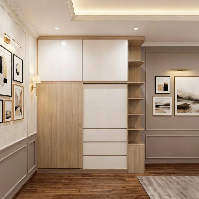 Tủ gỗ cánh lùa thông minh tg111