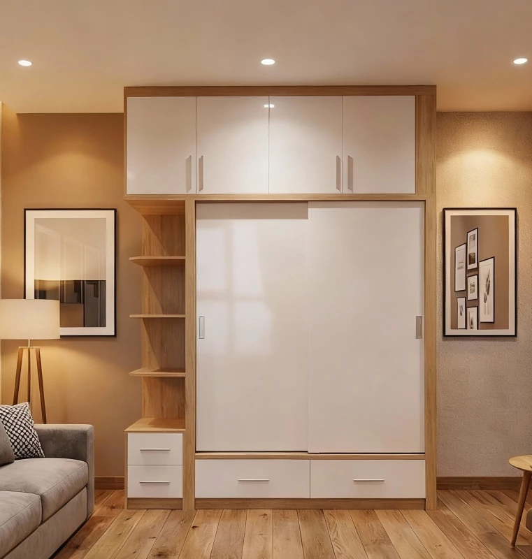 Tủ gỗ 2 cánh lùa kịch trần tg246