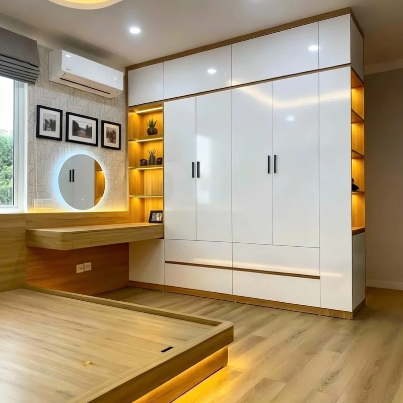 Tủ gỗ cao cấp 4 cánh tg437