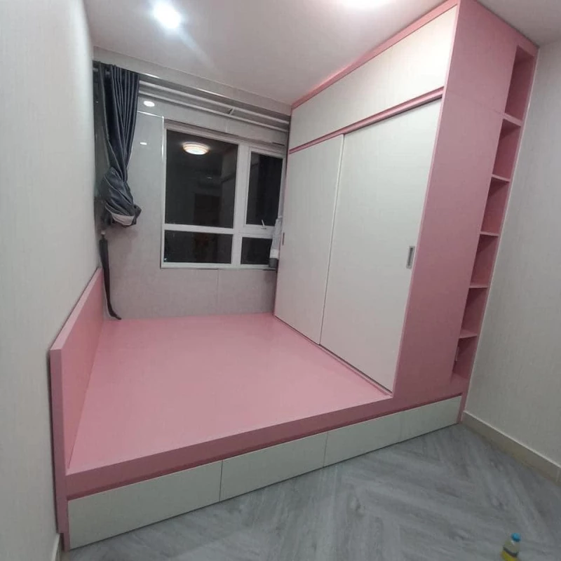 Tủ quần áo liền giường gỗ MDF TLG15