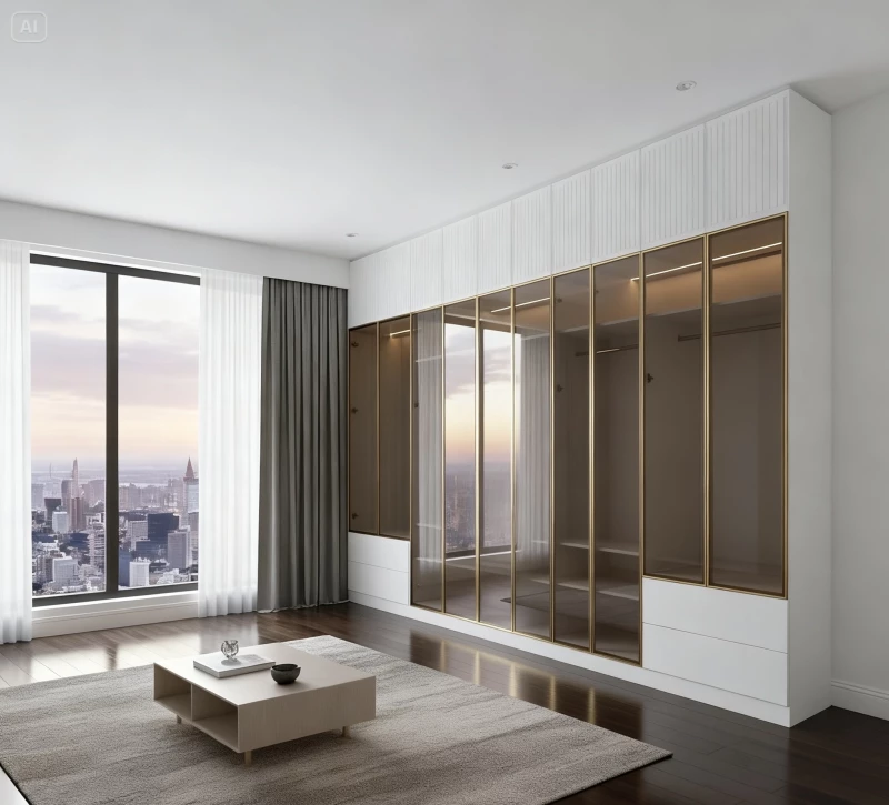 Tủ gỗ cánh kính (CK07)