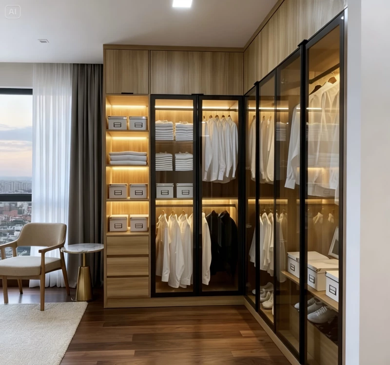 Tủ gỗ cánh kính (CK21)