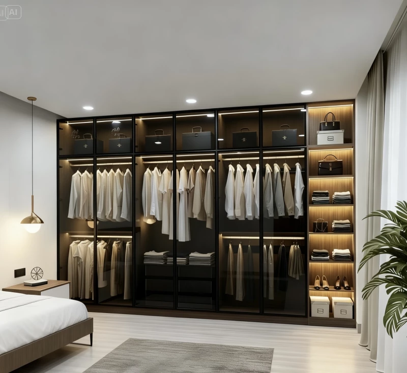 Tủ gỗ cánh kính (CK09)